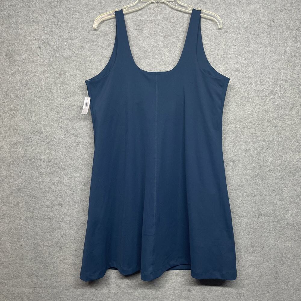 Old Navy Womens XL Active Powersoft Dress Built-in Bra/Shorts Square Neck Blue - Picture 4 of 8